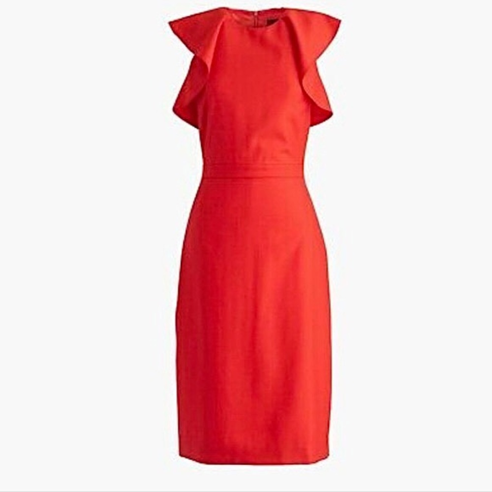 J. Crew Merino Wool Dress Midi Sheath Business Party Black Label Office Siren 6 - Picture 2 of 16